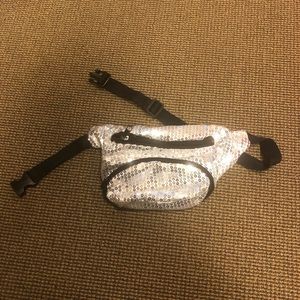 Sparkly silver fanny pack